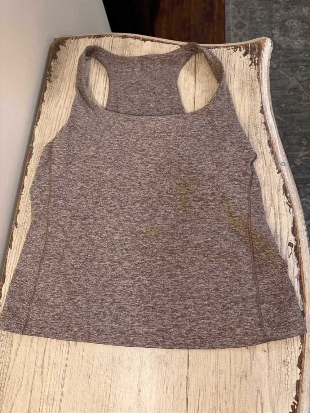 Athleta Softluxe Heathered Brown Racerback Tank Top. Worn twice. Like New!